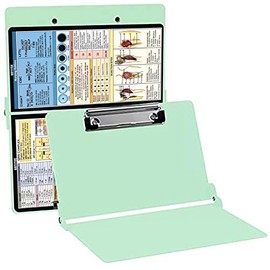 Nursing Clipboard Mint (Aluminum Clipboard Nursing Edition Mint) Folding Clipboard for Nurses, Doctors, Medical Students