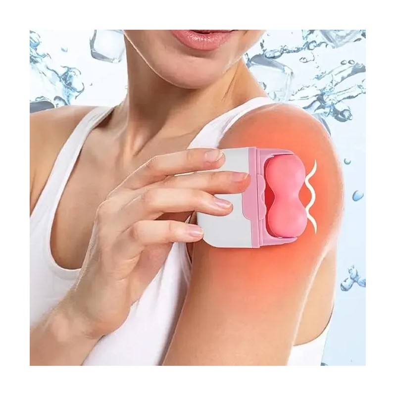 Rodillo Facial Frío Ice Roller Doble Cabezal Piel Mixta Día