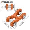 Leero 4 Pack 3/8" Double Clevis Link, G70 Chain Repair