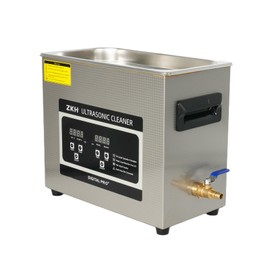 ZKH Professional Jewelry Cleaning Machine 6.5L, High Frequency Sonic Cleaner with Digital Timer&Heater, Ultrasonic Machine for Jewelry, Eyeglasses, Watch Straps, Ring, Dentures, Industrial Parts