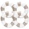 Whaline 4Pcs Inflatable Swimming Float Toy Striped Swim Ring Fun
