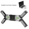 Laptop Cooler Pad Dual Fan Light Emitting Notebook Speaker Foldable