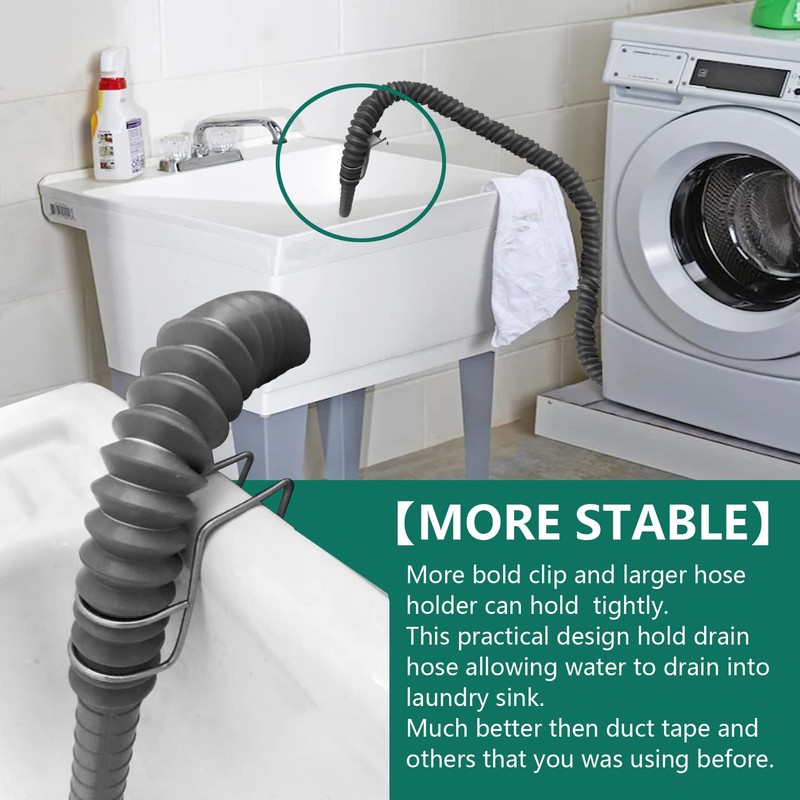 Adjustable Washing Machine Washer Drain Hose Holder Hook, Laundry Tub
