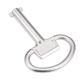 sourcing map Electrical Cabinet Key 5.5mm Hole Zinc Alloy Water Meter Box Safety Key 70x48mm 5Pcs