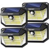 TECKNET 231 LED Solar Motion Lights Outdoor Waterproof, 4 Pack