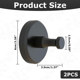 Pack of 2 Suction Cup Hooks, Suction Cup Hooks, Bathroom Suction Cups, Thread Hooks, Towel Hooks, Suction Cups, Towel Hooks, Bathrobe Hooks, Suction Hooks, Bathroom (Black).