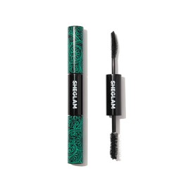 SHEGLAM Máscara de Pestañas 2 en 1 Volumen y Longitud - Rímel a Prueba de Agua de Larga Duración con Doble Cabezal - Maquillaje de Ojos               