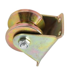 Sopepoyie V-Groove Wheel 2" Sliding Gate Casters Heavy Duty Rigid Roller for Inverted V-Track Industrial Machines Rail Inverted Track Rolling Gate Casters Pack of 5