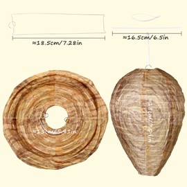 Qualirey 12 Pcs Mini Wasp Nest Decoy, 6x7 Inch Waterproof Material Hanging Fake Wasp Hornet Nests Decoys for Bees Yellow Jackets Garden Yard Outdoors Hanging (Orange)