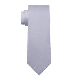 KOOELLE Men's Ties Solid Pure Color Plain Neckties Formal Silver Grey Ties For Men