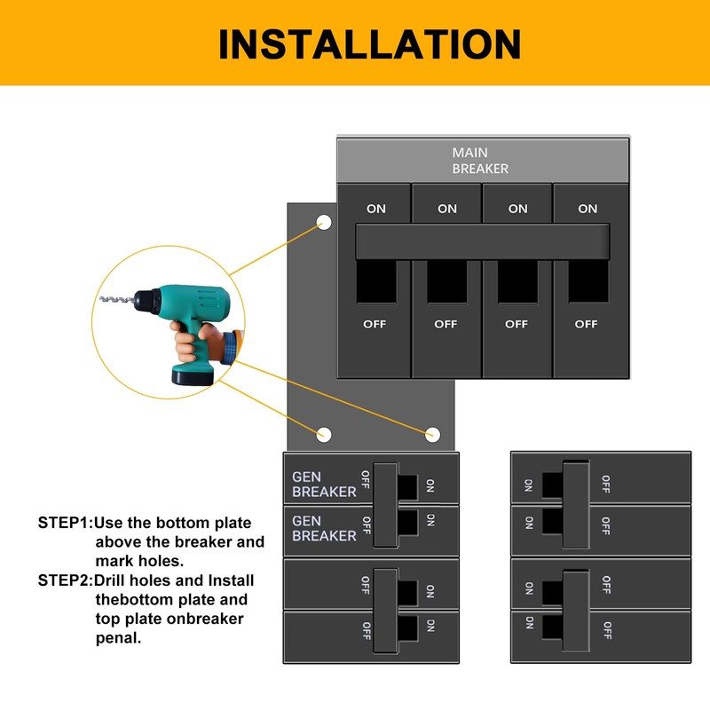 Generator Interlock Kit Compatible with ITE,Gould and Murray 150or 200Amp