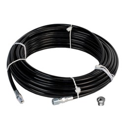 Schieffer 1/8in. x 50ft. 4800 PSI Thermoplastic Sewer Jetter Hose & 5.5 Orifice Button Nose Nozzle