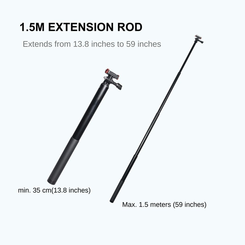 Fotoleey Telescopic Extension Pole for DJI Osmo Action 5 Pro