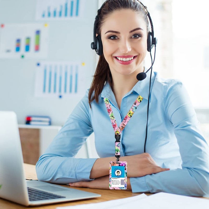 Retractable ID Card Holder ID Card Holder with Strap Girls