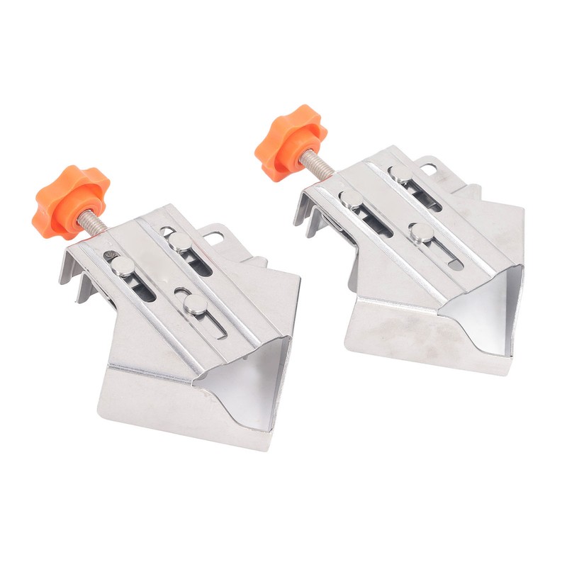 2Pcs Right Angle Clip Stainless Steel Mouth Closed 90 Degree