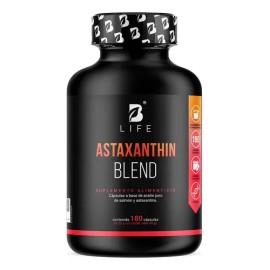 Astaxantina 180 Caps Con Omega 3 Salmón. B Life Sabor Sin sabor                                                                                       