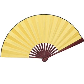 HONSHEN Chinese Fan Folding Fan Hand Fans with Traditional Chinese Arts 13inch (Yellow)