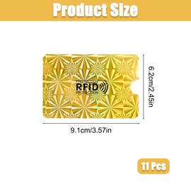 klahh 11Pcs Colorful RFID Card Holder Card Protector Sleeves RFID Blocking Sleeves Credit Card Holder for Women Men