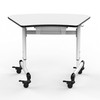 LUXOR MBS-Desk Trapezoid Student Desk with Drawer, Height-Adjustable, Include Dual