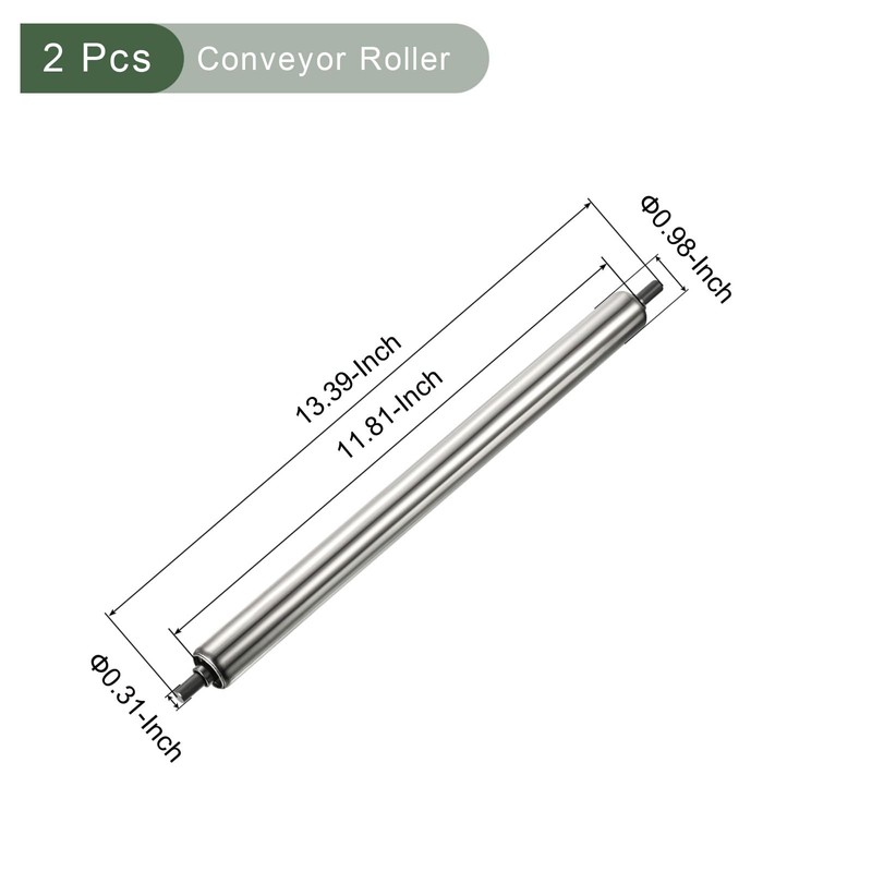 YOKIVE 2 Pcs Conveyor Roller, Stainless Steel Roller Replacement |