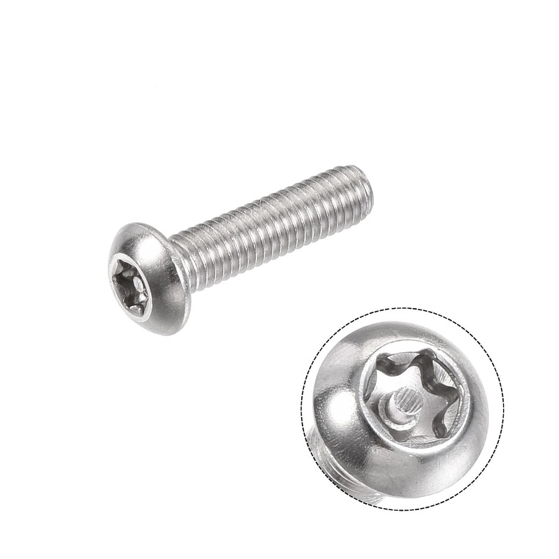 sourcing map M5x20mm Torx Security Machine Screw, 20pcs Pan Head