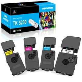 LeciRoba TK-5230 Replacement for Kyocera TK5230 TK-5220 TK5220 Toner Cartridges for Kyocera ECOSYS P5021cdn P5021cdw M5521cdn M5521cdw Toner (4-Pack ,1-Black,1-Cyan,1-Magenta,1-Yellow)
