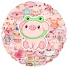 Pink Pig Stickers 50 Pcs Kawaii Cartoon Pink Piggy Sticker