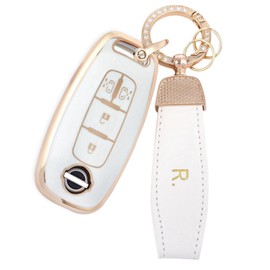 [YANMW] New Serena C28 Series Key Case, Compatible with Nissan Serena Key Cover, Sliding Door on Both Sides, Key Holder, white