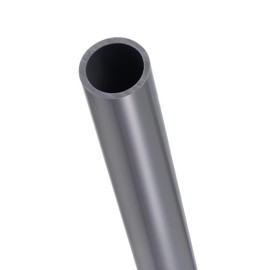 TA-VIGOR 21mm ID 25mm OD PVC Rigid Round Pipe, 0.35M Length Plastic Tube, High Impact Straight Duct Channel for DIY Decoration, Water Cooling System, Fish Tank, Decoration, Cable Sleeve, Light Grey