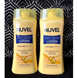 NUVEL 2pk NUVEL DRY SKIN LOTION DEEP PENETRATING MOISTURE SOFTENS HAND & BODY 10oz