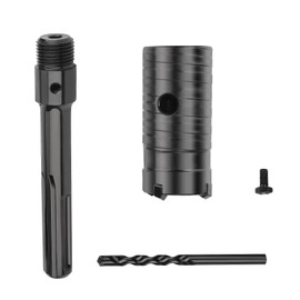 30mm / 1-3/16 inch Concrete Hole Saw with SDS Max Connecting Rod, Cement Hole Saw for Concrete Cement Brick Wall Stone,Black (30mm (1-3/16 inch))