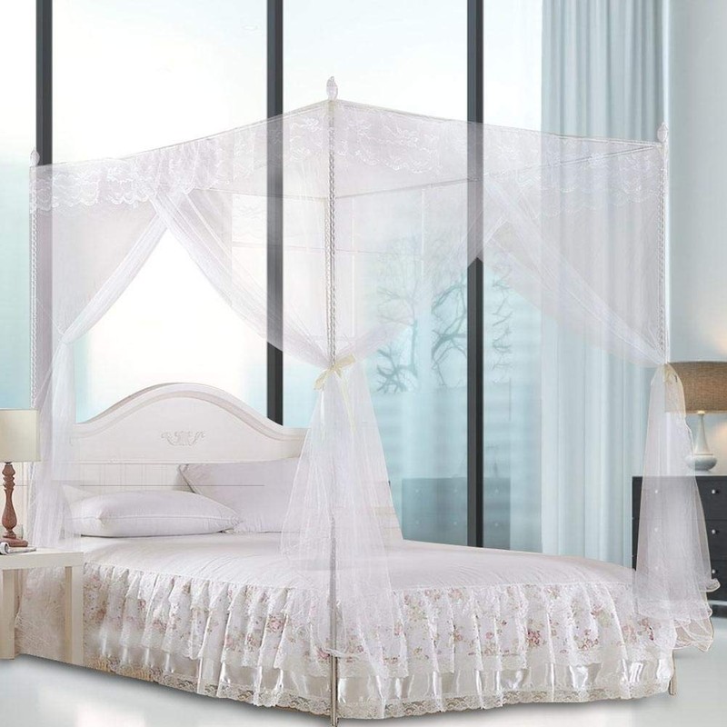 Caredy Mosquito Net, Universal White Luxury Mosquito Net Princess Three