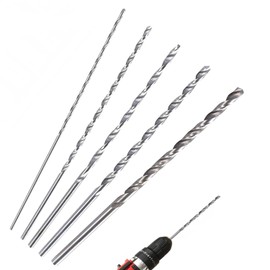 5 PCS Long Drill Bit Set 150mm - High-Speed Steel Wood Drill Bits 2mm 3mm 3.5mm 4mm 5mm - Auger Twist Drill Bits for Metal Plastic Aluminium - Deep Hole Drilling Tools for DIY Woodworking Projects