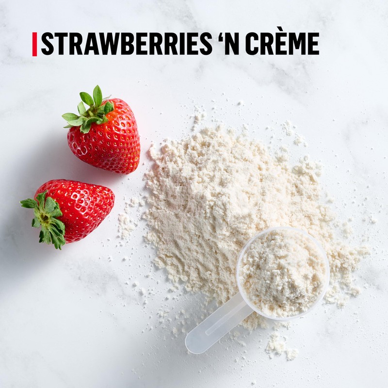 Muscle Milk Genuine Protein Powder, Strawberries 'N Crème, 32g Protein,