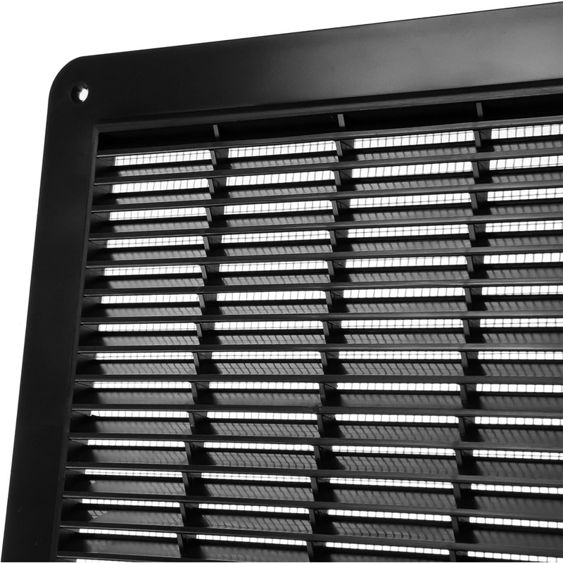 ECOPRO VENT 10" x 10'' Inch Black Square Ventilation Grille