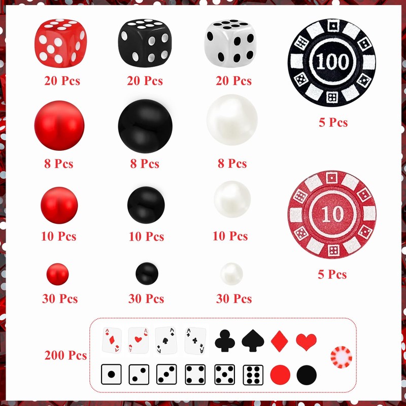 FEICUIBEXI 414 Pcs Casino Theme Vase Fillers for Table Centerpieces