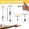 NIUVOCY Dent Puller & Paintless Dent Remover Kit,Slide Hammer T-Bar,Pulling