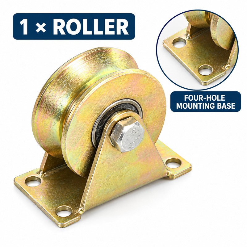 Steel Sliding Door Track Roller Wheel with Mounting Bracket –