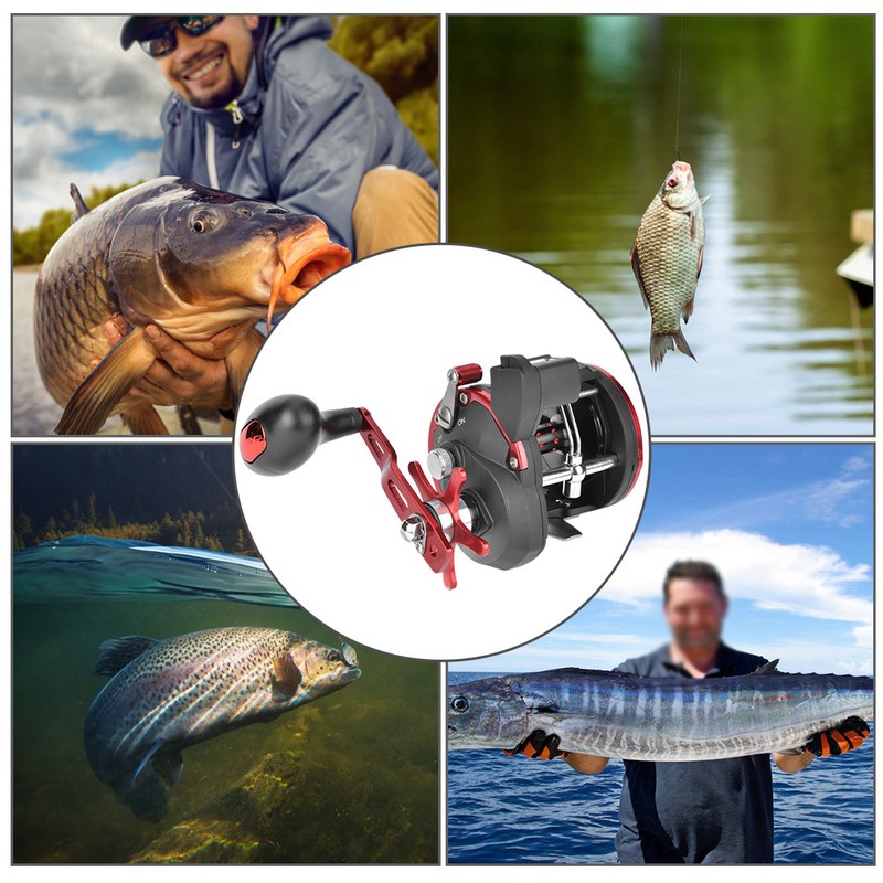 Portable Sea Fishing Reel with Digital Display Counter Trolling Lateral