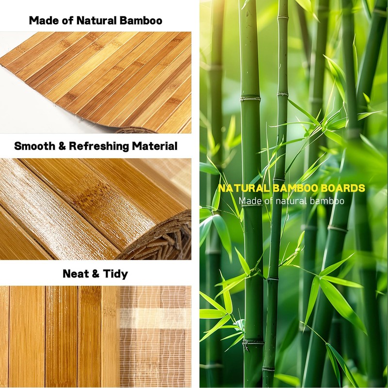 Wibeelee Natural Bamboo Wall Panel for Interior Wall Decor 46