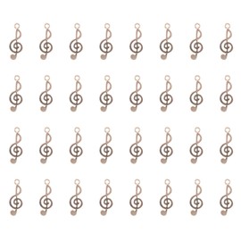 Ruwado 50 Pcs Musical Note Charm Metal Music Symbol Small Elegant Chic Instrument Pendant Beads for Craft Art Supplies Jewelry Making Finding DIY Necklace Bracelet Earring (KC Gold)