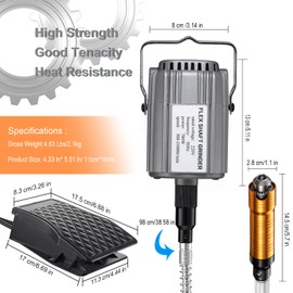 DZQ Flex Shaft Grinder 780W Rotary Tool Chuck 0.4-6.5mm Rotary Carver Foot Pedal Control Hanging Grinding Machine 77PCS Accessories for Jewelry Polishing Grinding DIY