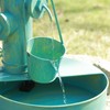 Metal Solar Bird Bath Fountain with Backup Battery, Solar Water