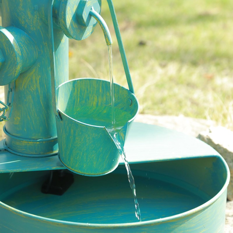 Metal Solar Bird Bath Fountain with Backup Battery, Solar Water