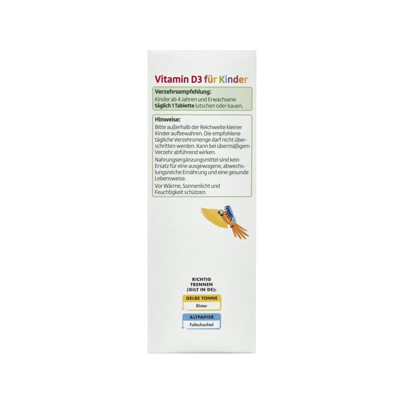 로스만 알타파마 altapharma 어린이 츄어블 비타민D3 60정 Rossmann Altapharma Children's