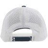 HOOEY Bronx Adjustable Snapback Mesh Trucker Back Hat (Blue/White)