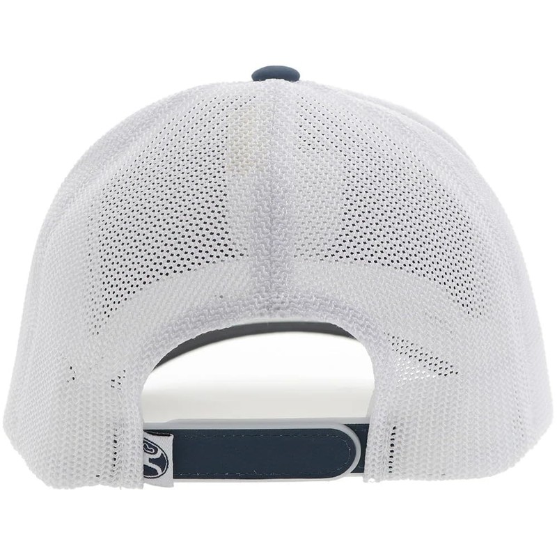 HOOEY Bronx Adjustable Snapback Mesh Trucker Back Hat (Blue/White)