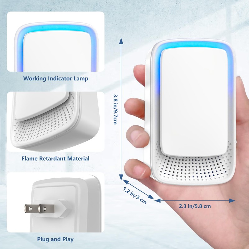 Mini Plug-In Air Ionizer for Home - No Filter Needed,