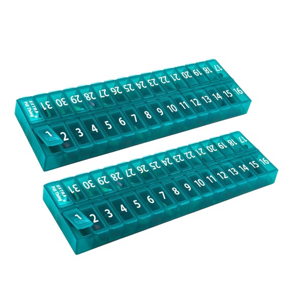 PILL THING AM/PM 31 Day Once-a-Day Monthly Pill Planner Organizers