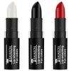 3 Colors Gothic Matte Lipstick Set, Vampire Black White Red